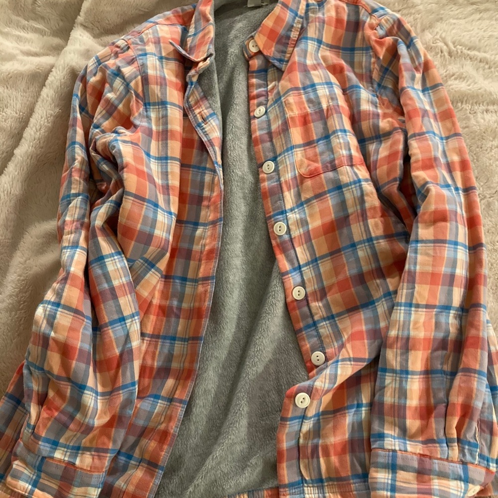 LLBean fleece lined campfire shirt XXS